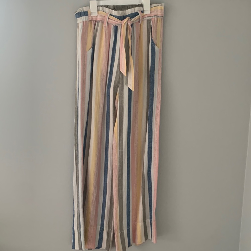 Jolt Linen Striped Pants